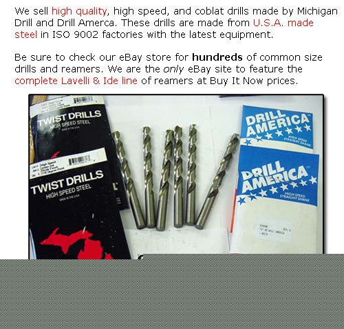6 pcs. black & gold jobber drills - 3/8