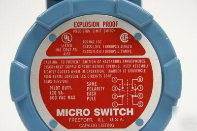 Lot of five (5) honeywell micro limit switches