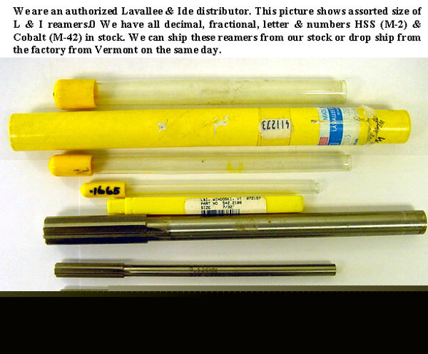 Lavallee & ide hss chucking reamer- #75 (.0210