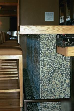 River rock pebble mosaic tiles - sample