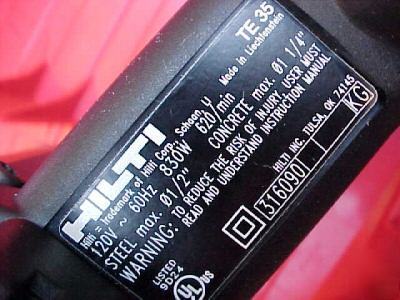 New hilti rotary combihammer drill/breaker te-35, TE35 